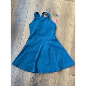Ewedoos Sleeveless Crossback Fit & Flare Tennis Pickleball Dress Blue XS NWT